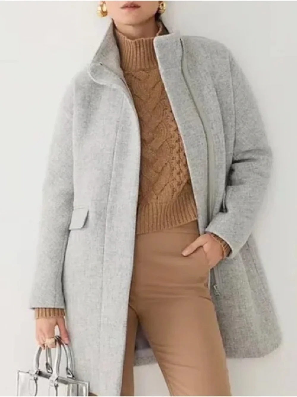 J.Crew Gray Cocoon Wool Coat in Italian Stadium-Cloth💥 - Picture 13 of 13